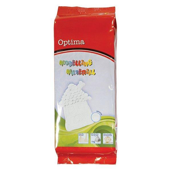 Gyurma OPTIMA modellező gyurma fehér 1000 g