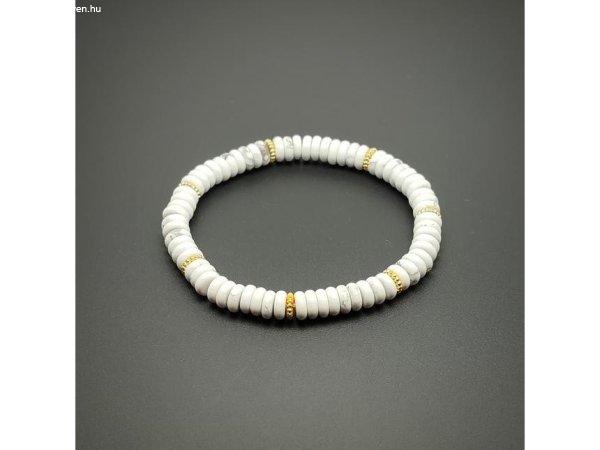 Howlit korong karkötő köztessel 6x2mm
