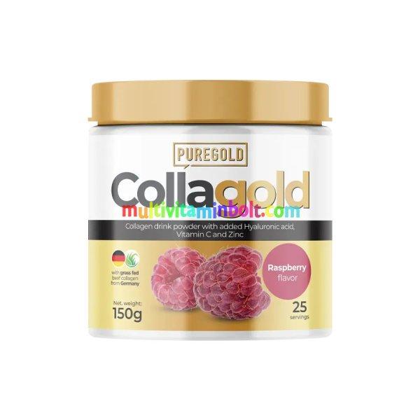 CollaGold Marha és Hal kollagén italpor hialuronsavval - Raspberry - 150g -
PureGold
