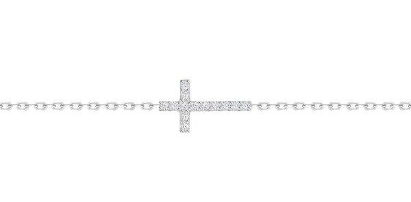 Preciosa Ezüst karkötő cirkónium kővel Tender Cross Preciosa 5338 00