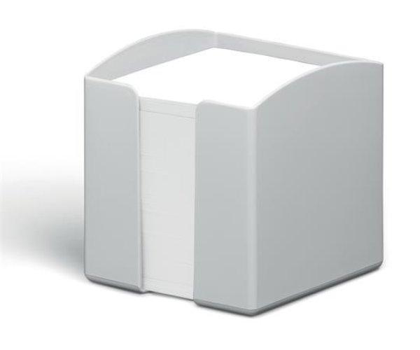 Jegyzettömbtartó, műanyag, 100x100 mm, feltöltve, DURABLE "ECO",
szürke