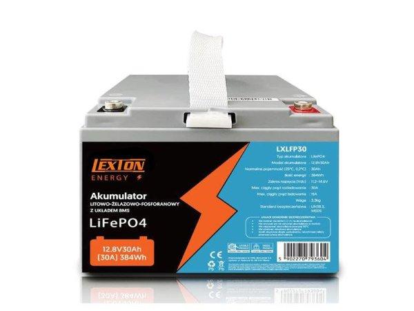 LiFePO4 12,8V 30Ah battery LEXTON LXLFP30 with BMS