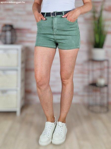 Push-up, zsebes, khaki farmer rövidnadrág XS-XL-ig
