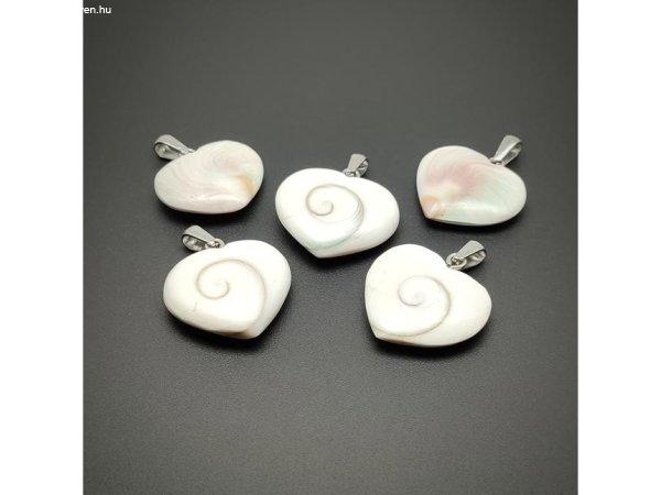 Szív medál operkulum 2-3cm (MDG)