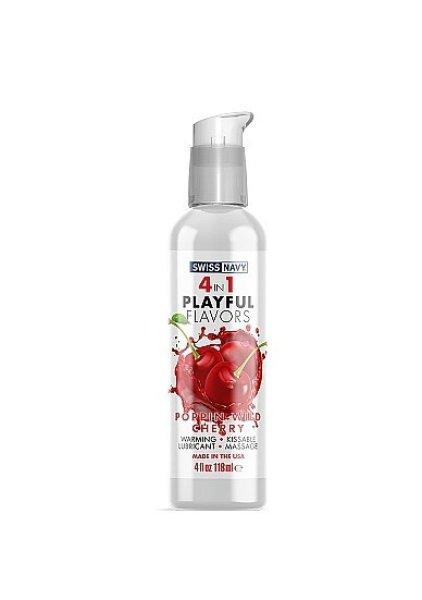 Swiss Navy Playful 4 in 1 Lubricant with Poppin Wild Cherry Flavor - 118ml
ízesített síkosító