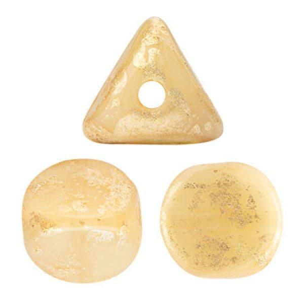 Ilos® par Puca®gyöngy - Opaque Beige Splash - 5x5 mm