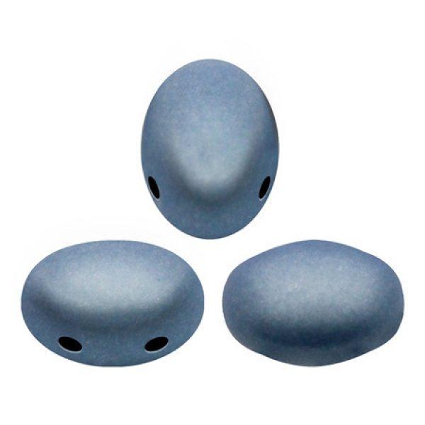 Samos® par Puca®gyöngy - Matte Metallic Blue - 5x7 mm