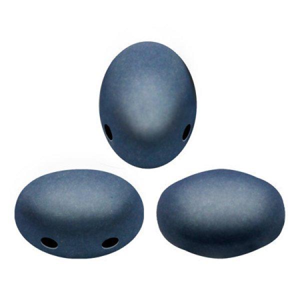Samos® par Puca®gyöngy - Matte Metallic Dark Blue - 5x7 mm