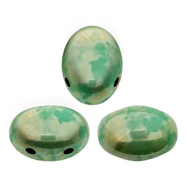 Samos® par Puca®gyöngy - Turquoise Green Picasso - 5x8 mm