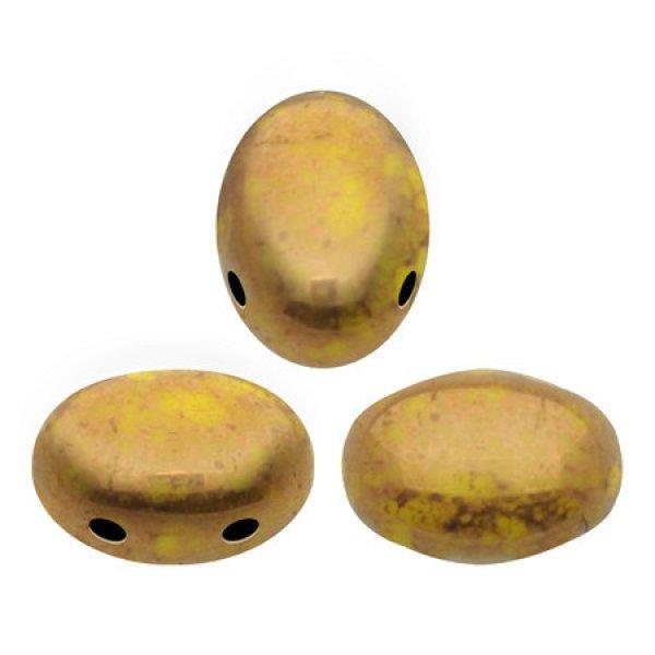 Samos® par Puca®gyöngy - Opaque Jonquil Bronze - 5x8 mm