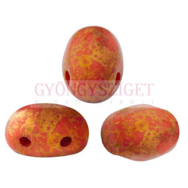Samos® par Puca®gyöngy - Opaque Light Coral Bronze - 5x7 mm