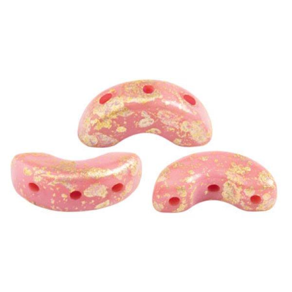 Arcos® par Puca®gyöngy - Opaque Rose Splash - 5x10 mm