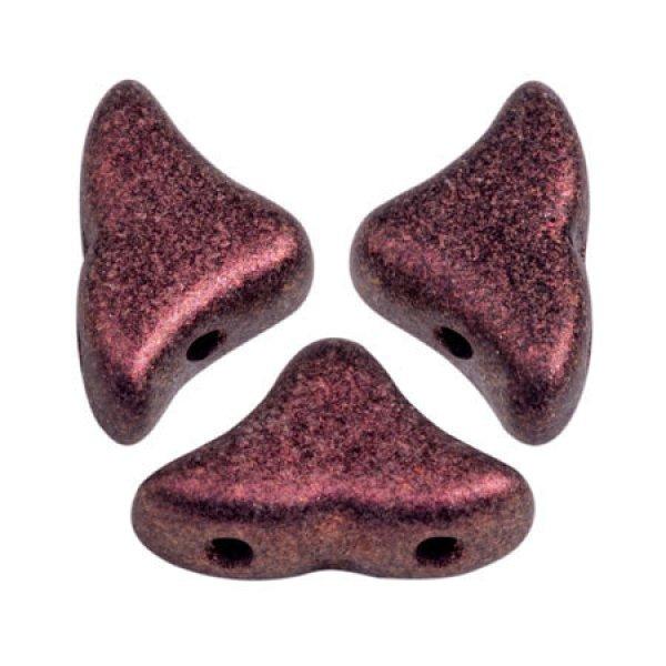 Hélios® par Puca®gyöngy - Metallic Mat Dark Violet - 6x10 mm