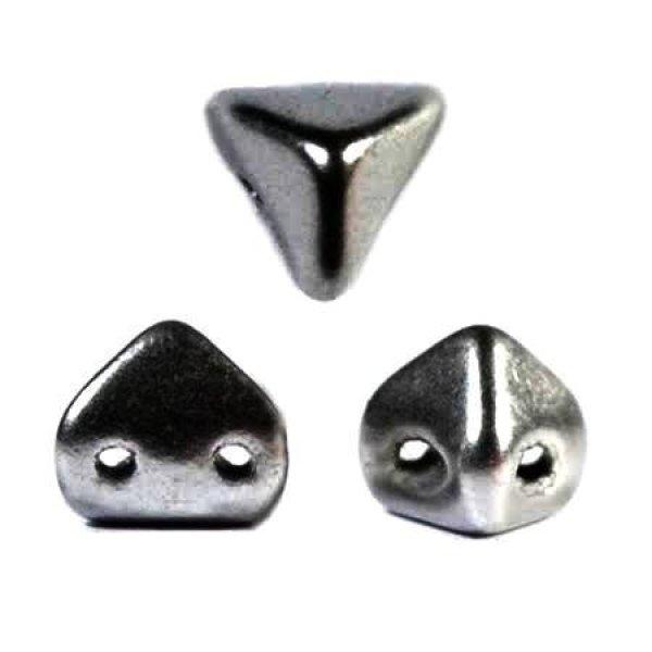 Super Kheops® par Puca® 2lyukú gyöngy - 6mm - hematit