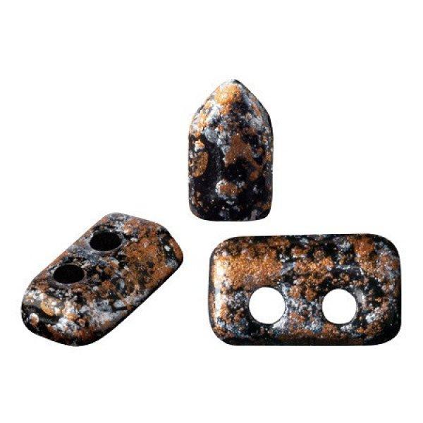 Piros® par Puca®gyöngy - Jet Tweedy - 2x5 mm