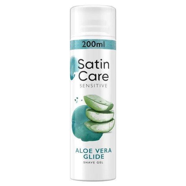 Gillette Borotvazselé száraz és érzékeny bőrre Satin Care Aloe Vera (Shave
Gel) 200 ml