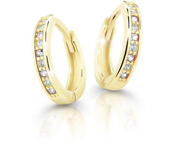 Cutie Jewellery Bájos sárga arany karika fülbevaló C3342-80-X-1 fehér