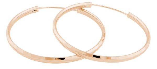 JVD Rózsaszín aranyozott ezüst karika fülbevaló SVLE0209XD5RO 6 cm