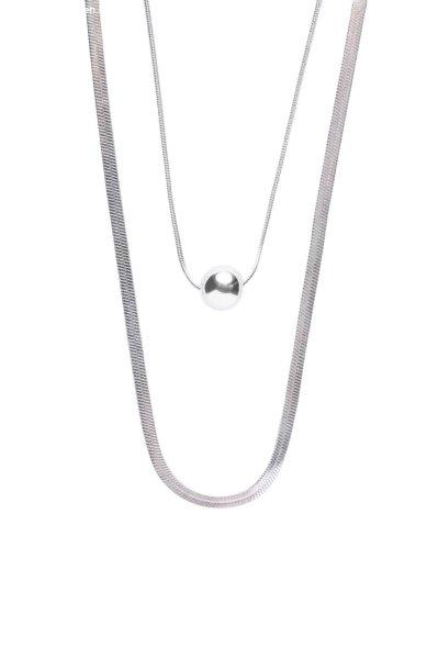 Marc Malone Divat acél nyaklánc Luna Silver Necklace MCN250257S