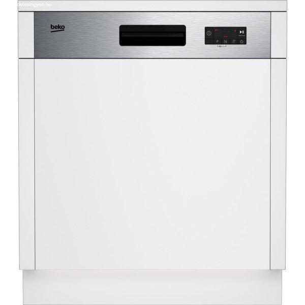 Beko BDSN153E3X beépíthető mosogatógép inox 60cm