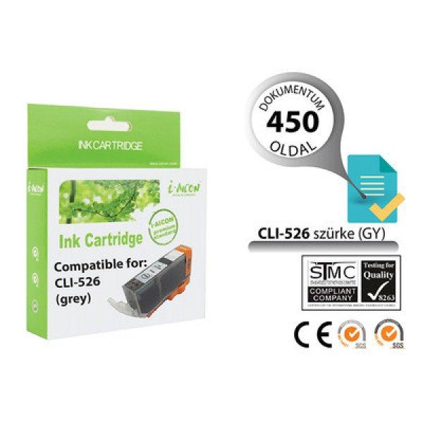 Canon -hoz, CLI-526 GY (szürke) utángyártott tintapatron !CHIPES! ~450
oldalas (cli526gy)