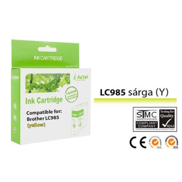 Brother -höz, LC985 Y (sárga) utángyártott tintapatron (~260 oldalas)