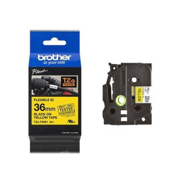 Brother P-touch TZe-FX661 szalagkazetta, 36mm széles, 8 méter hosszú