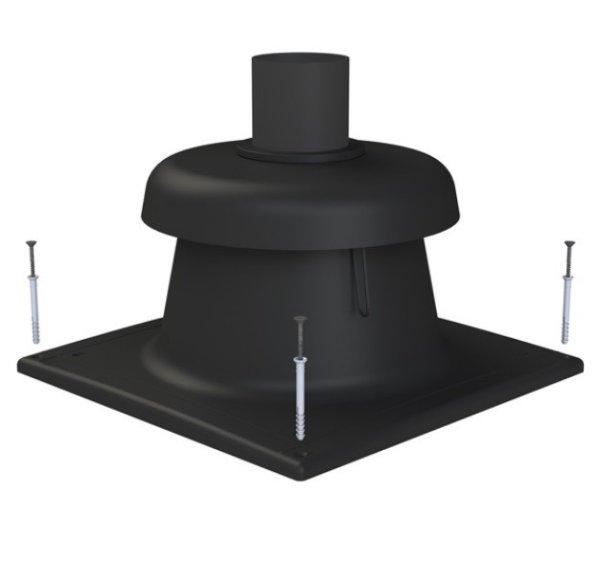 TRICOX kürtő fedél fekete 80 mm