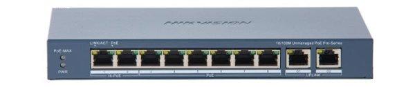 Hikvision DS-3E0310HP-E (C) 10 portos PoE switch (120 W), 2 HiPoE + 6 PoE+, + 2
uplink port, nem menedzselhető