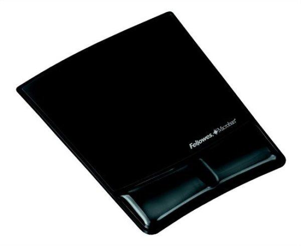 Egéralátét csuklótámasszal, FELLOWES "Health-V™ Crystal",
fekete