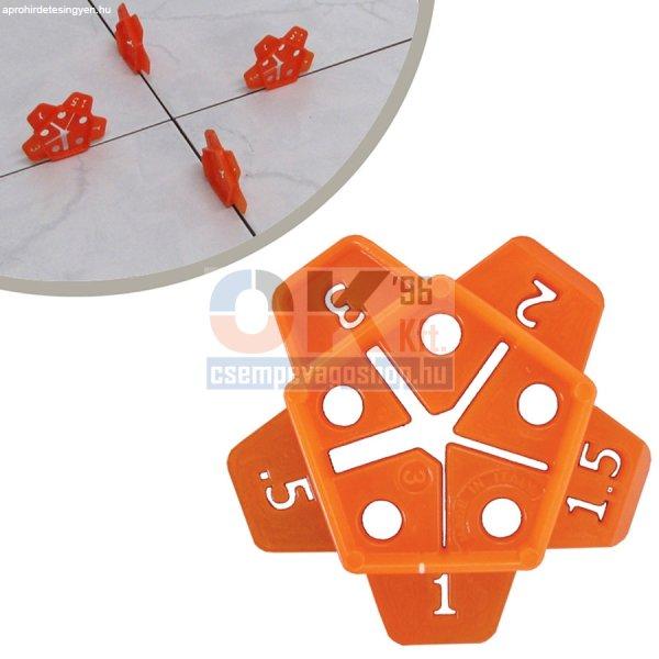 Multisize töbméretű fuga távtartó, fugakereszt, 1-1,5-2-2,5-3 mm fugához
50db (skt8888-50)