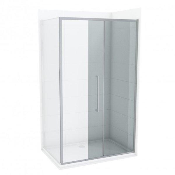 COPEN DEV200 zuhanyajtó toló 1400x2000 mm, 6 mm víztiszta, vékony keret