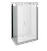 Oldalfal COPEN ATLAS BLACK 900x1950 mm vztiszta veg, feket