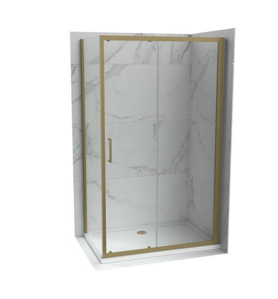 Oldalfal COPEN ATLAS PRO 800x1950 mm víztiszta üveg, arany (bronz) keret, 6 mm