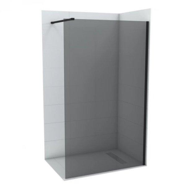 Walk-in zuhanyfal COPEN MONTE DARK 1400x2000 mm szürke üveg, 8 mm, matt fekete
profil
