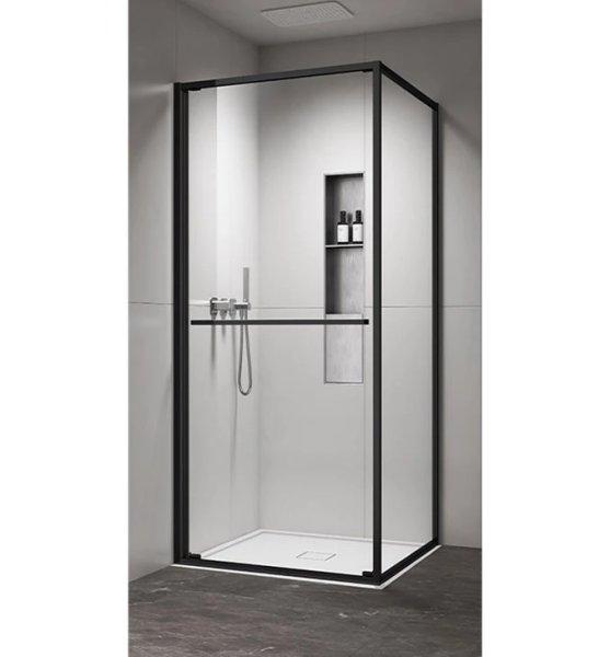 Zuhanykabin COPEN ATLAS PRO 1V 900x900x2000 mm fekete sötétített üveg, 6 mm