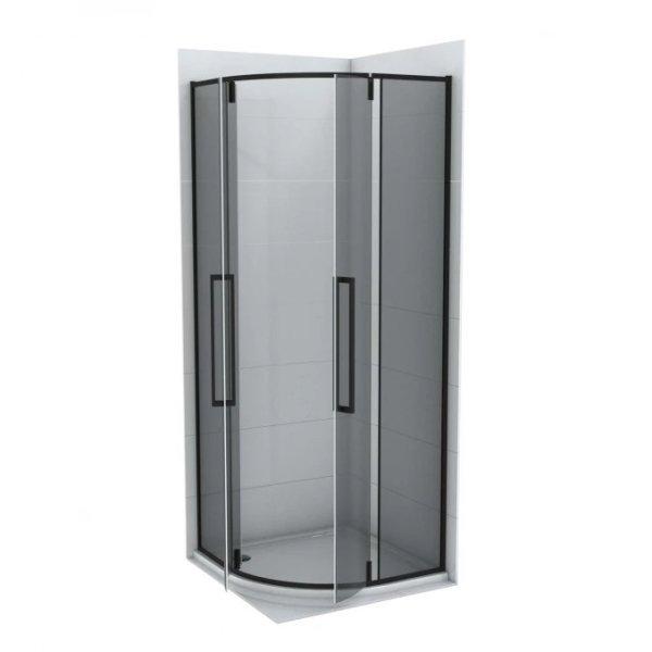 Zuhanykabin COPEN ABSOLUT BLACK R900x2000 mm fekete sötétített üveg, pivot
ajtóval, 6 mm