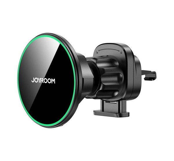JOYROOM autós tartó (szellőzőre, mágneses, 360°, gyorstöltő, 15W,
wireless) FEKETE
