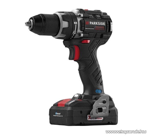 ParkSide Performance PABSP 20-Li C4 SET Kétsebességes fúró csavarozó
behajtó + koffer, 20 V, 60 Nm (SMART 4 Ah akkuval és gyorstöltővel)