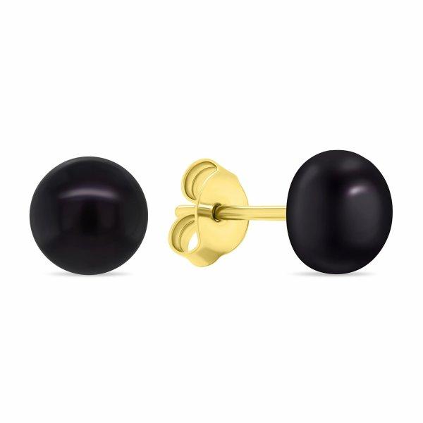 Brilio Silver Luxus aranyozott fülbevaló igazgyöngyökkel EA585YBC 0,5 cm
