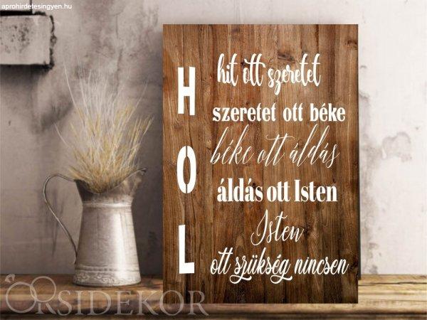 Házi áldás dekor tábla