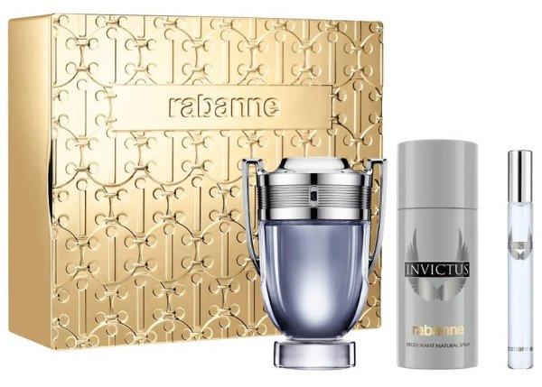 Rabanne Invictus - EDT 100 ml + dezodor spray 150 ml + EDT 10 ml