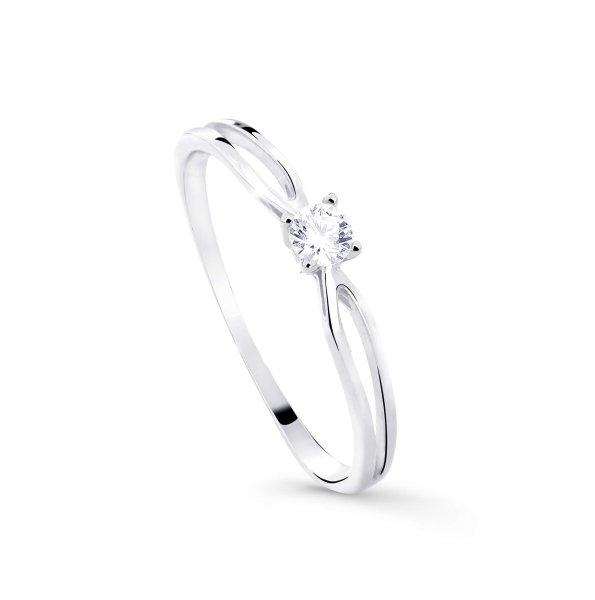 Cutie Jewellery Z8027-10-X-2 finoman csillogó gyűrű fehéraranyból 54 mm