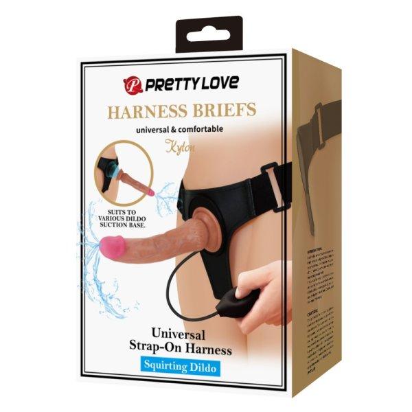  Pretty Love Kyton Harness Briefs with Squirting Dildo 
