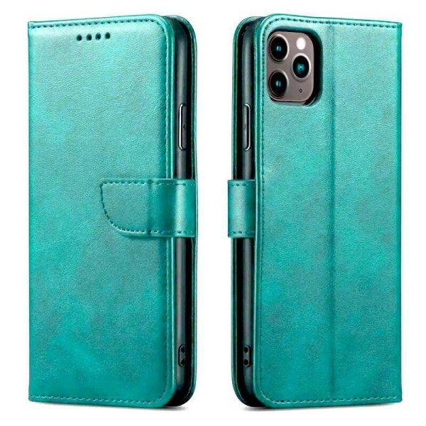 Marva Wallet Honor 400 Lite oldalra nyíló ökobőr könyvtok szilikon
belsővel zöld