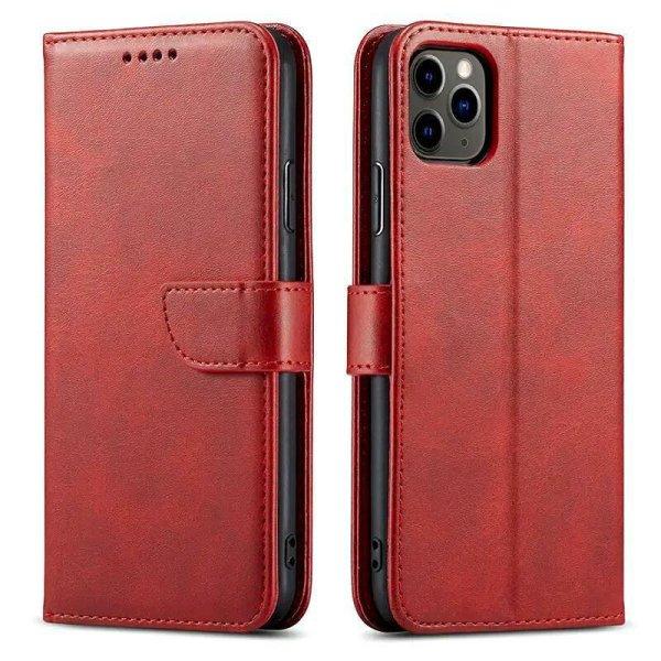 Marva Wallet Samsung A366 / A566 Galaxy A36 / A56 5G oldalra nyíló ökobőr
könyvtok szilikon belsővel piros