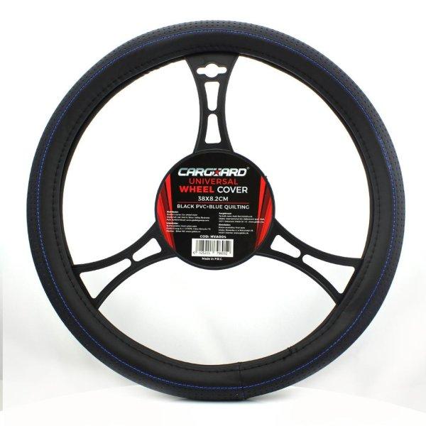 Kormányvédő - 38 cm - HVA004 - csúszásmentes - kék / fekete