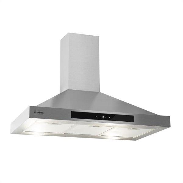 Klarstein Zelda 90, páraelszívó, 90 cm, 650 m³/ó, 210 W, 3 fokozat, LED,
nemesacél