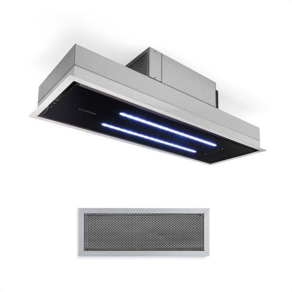 Klarstein High Line, mennyezeti páraelszívó, 90 cm, 410 m³/ó, 75 W, 3
fokozat, távirányító, fekete