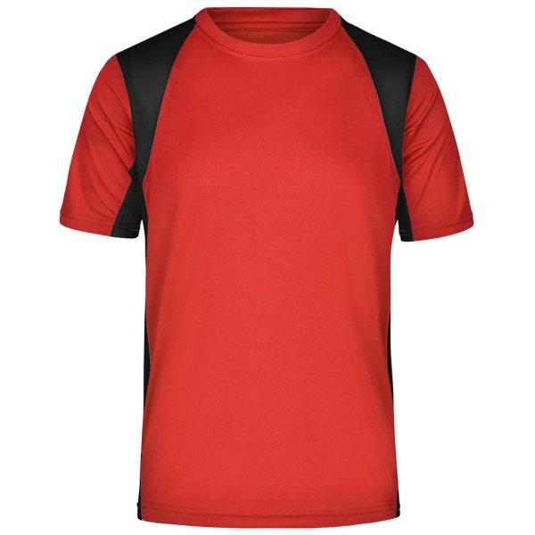 James & Nicholson (Daiber) Férfi sportos rövid ujjú póló JN306 - Piros /
fekete | 2XL